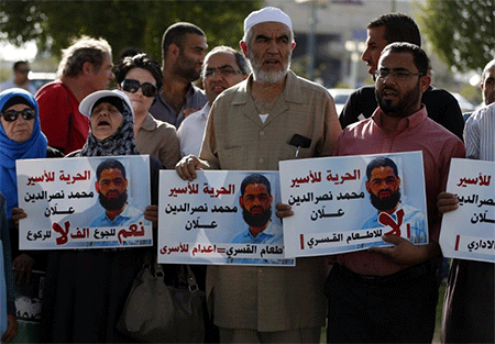 Un prisionero palestino está en huelga de hambre desde hace 55 días